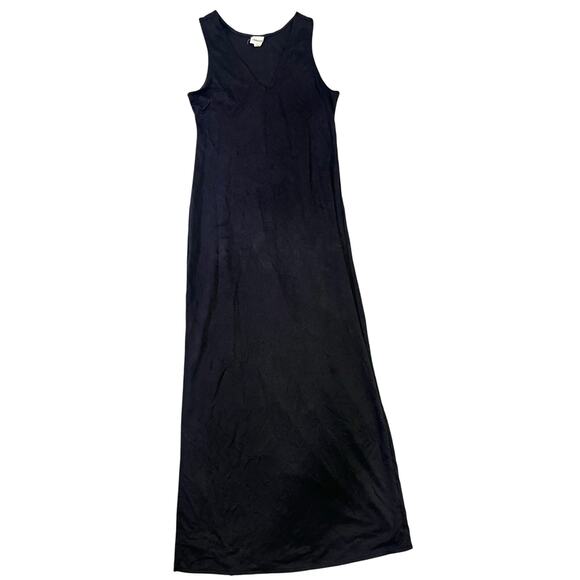 Open Edit Maxi Reversible Tank Dress, Women’s XS Black Modal, Side Slits Capsule - Picture 3 of 13